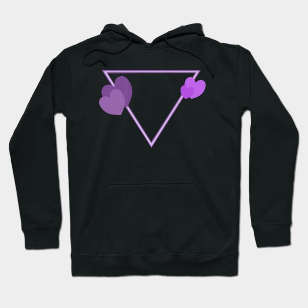 Love Your Beloved Inverted Pyramid Hearts Hoodie by DiegoCarvalho